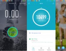 Mi Fit Band application in Russian for Android