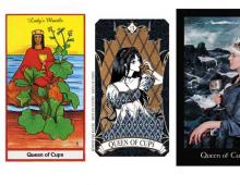 The meaning of the card queen of tarot cups in the layout