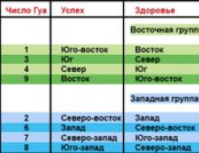 Compatibility of people according to the number of GUA compatibility by the date of birth Gua